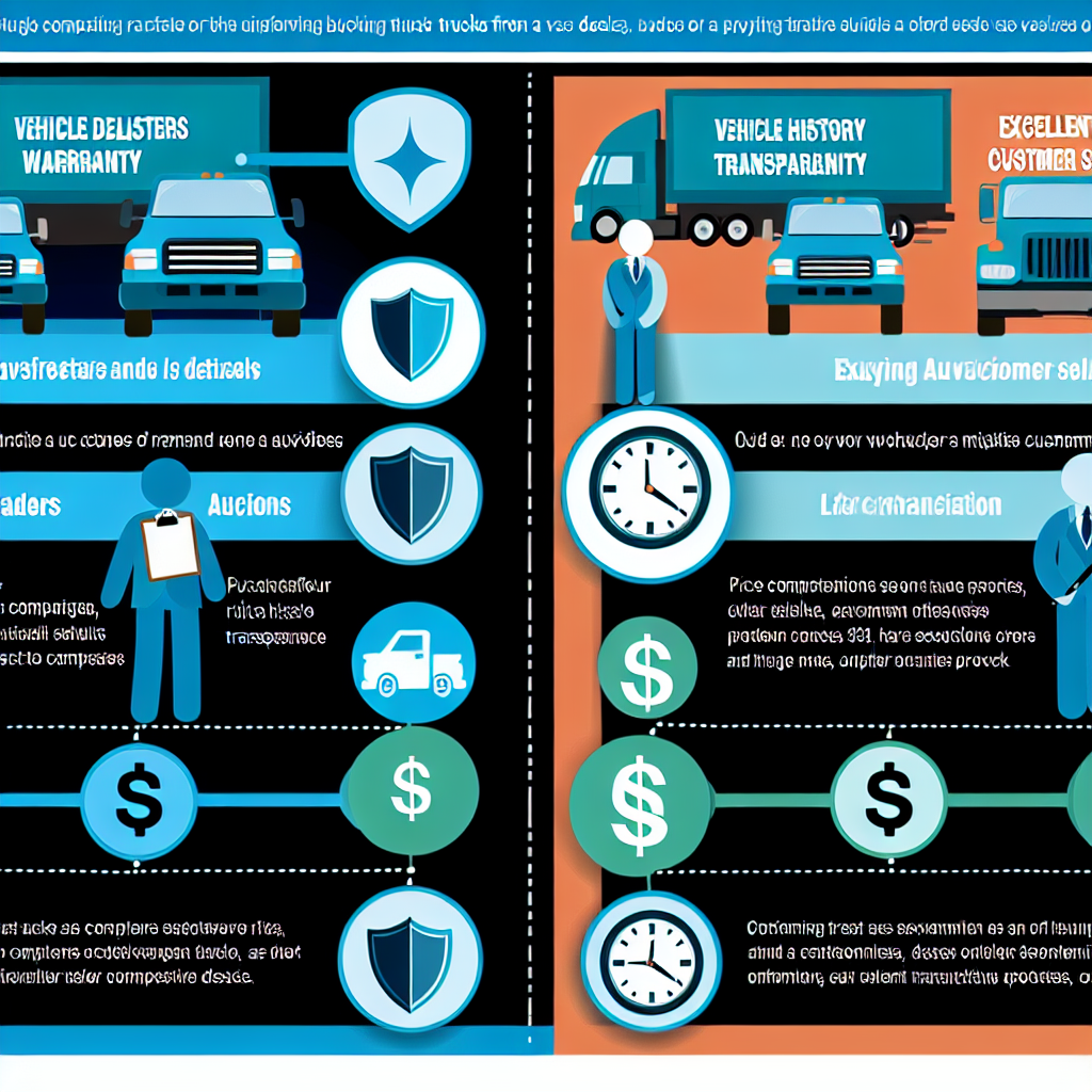 Advantages of Purchasing Trucks from Dealers vs Benefits of Buying Trucks at Auction