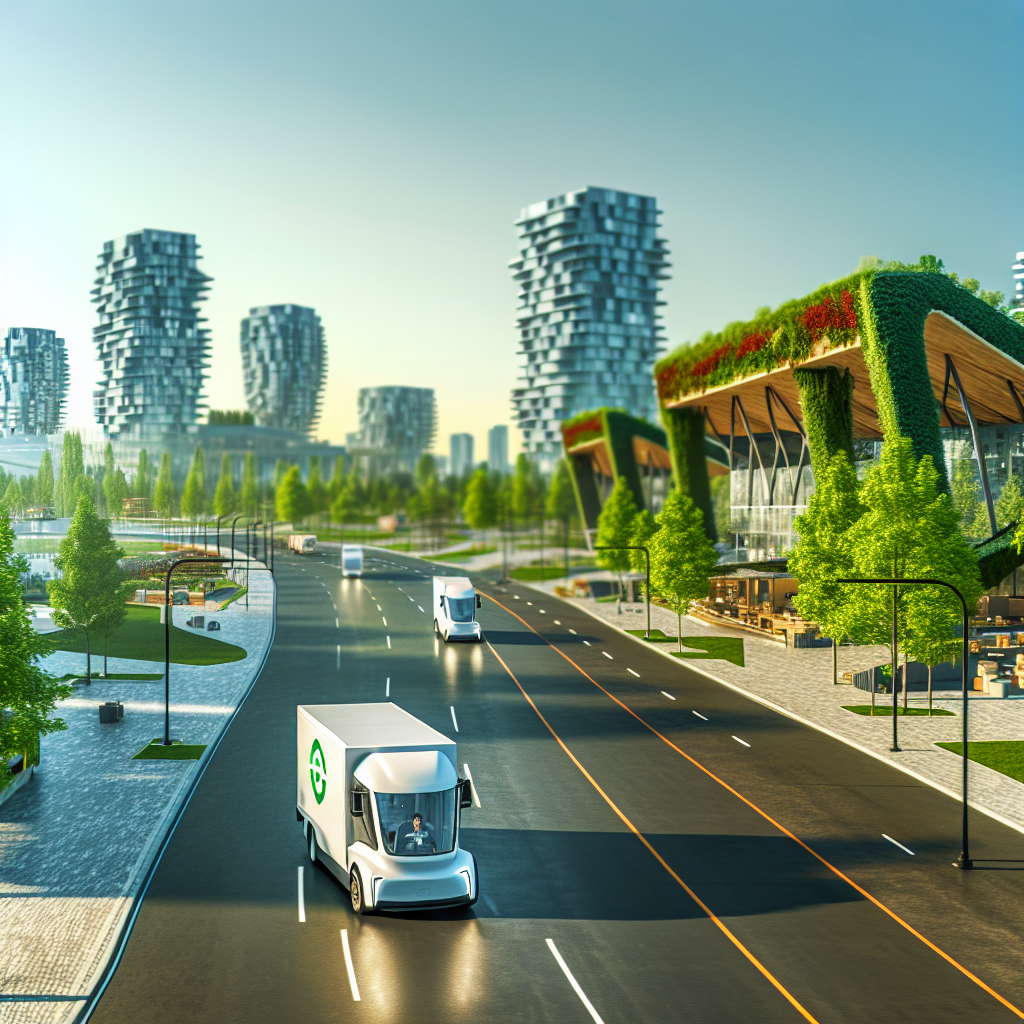 Electric trucks in a Canadian urban setting