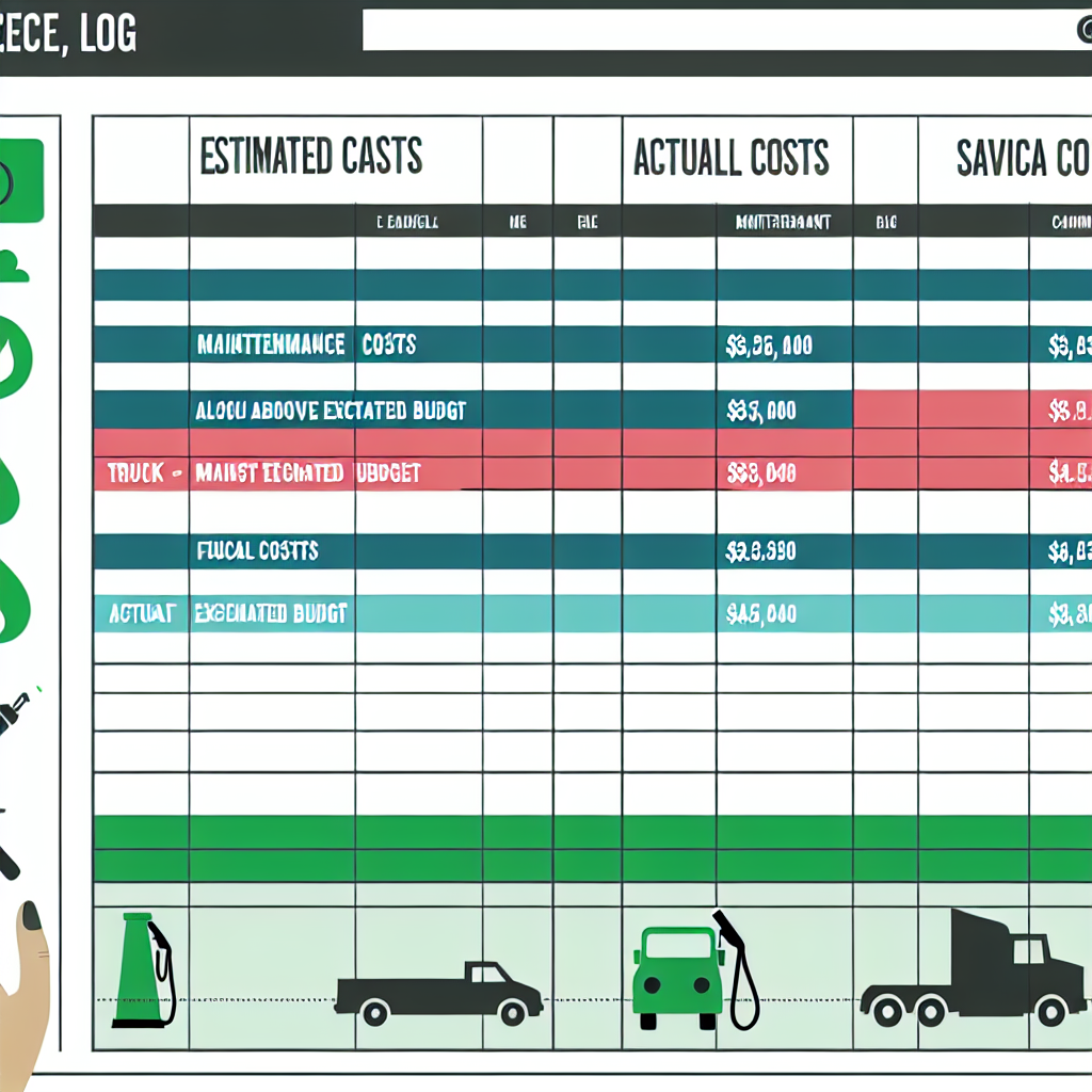 Budgeting Spreadsheet for Truck Maintenance and Fuel Costs