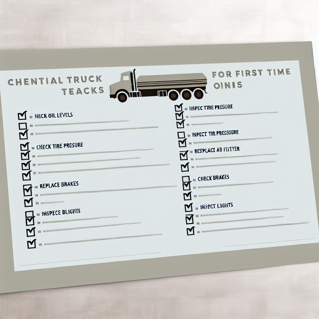 Checklist for Truck Maintenance Tasks