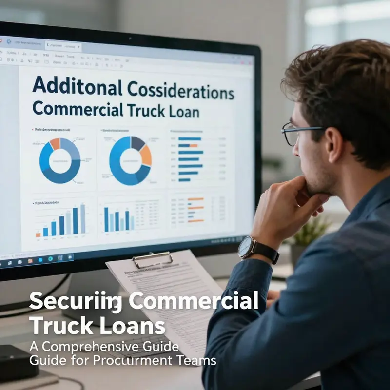 Business professionals assess eligibility criteria for commercial truck loans.