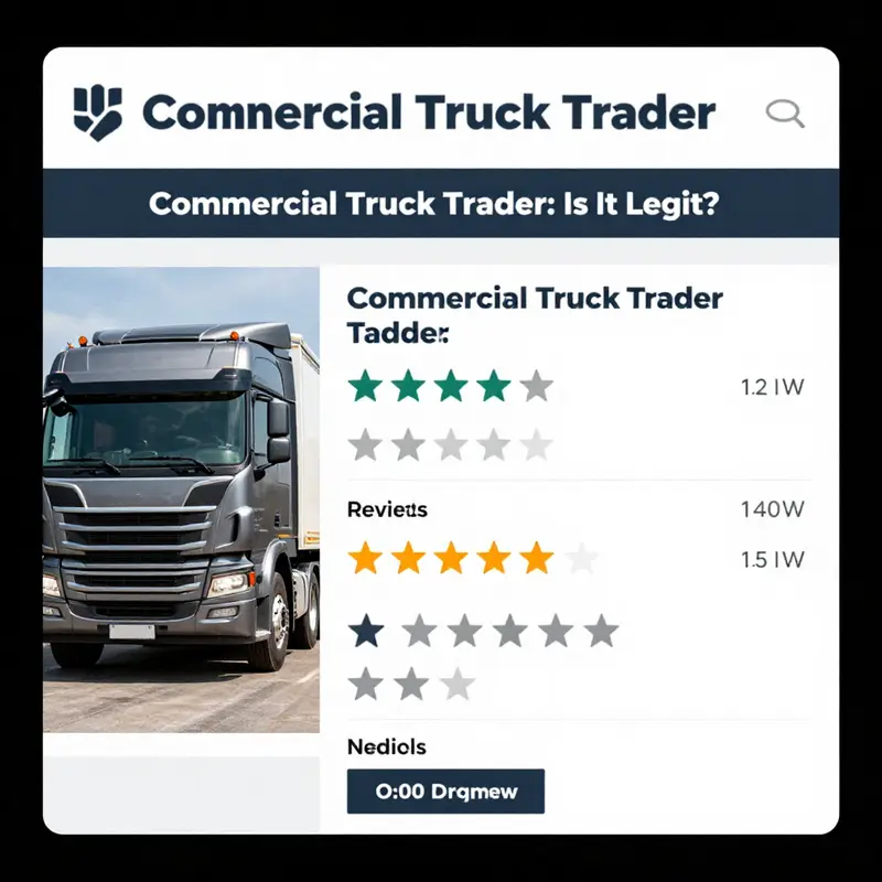 A visual representation of the user ratings and reviews on Commercial Truck Trader’s homepage.