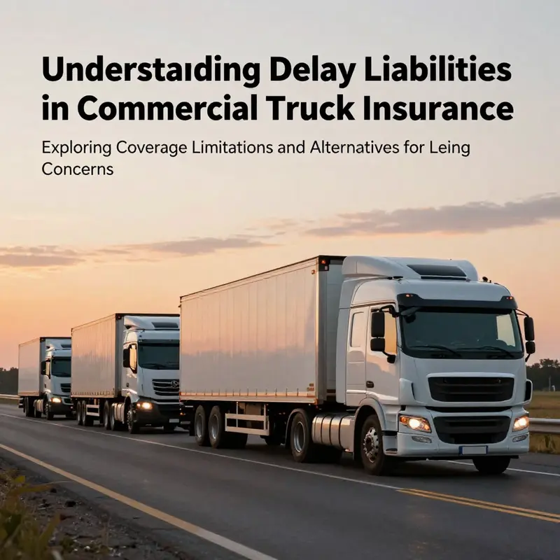 A group of commercial trucks on the road during sunset, representing the transportation industry.