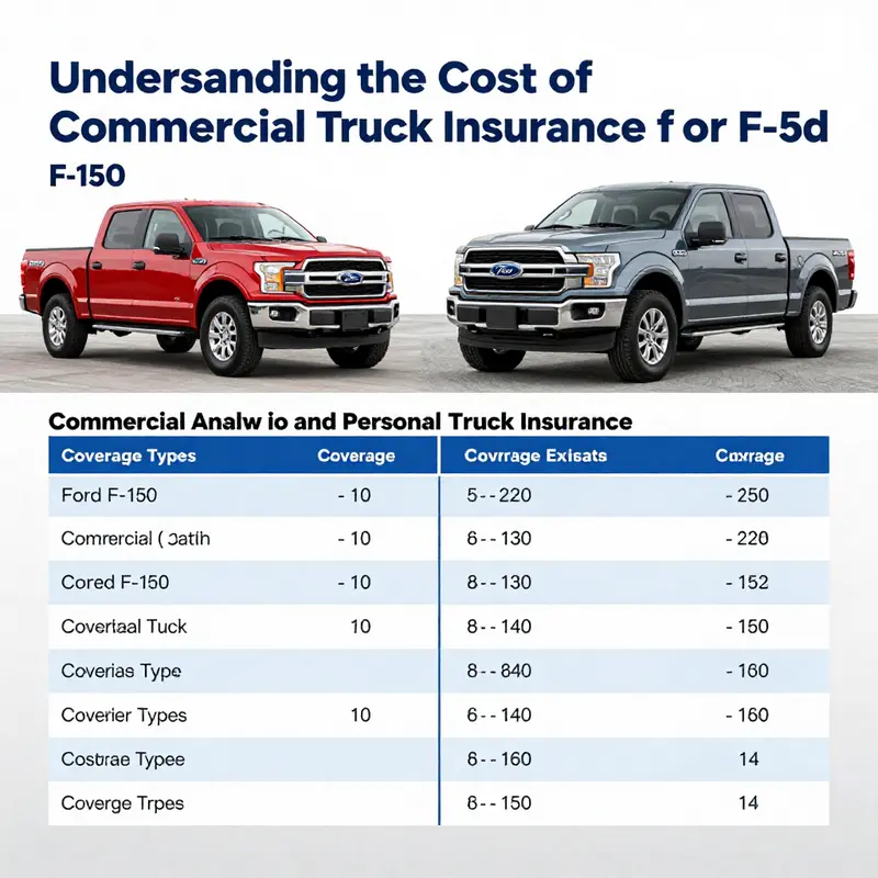 Key factors impacting the cost of commercial truck insurance for Ford F-150.
