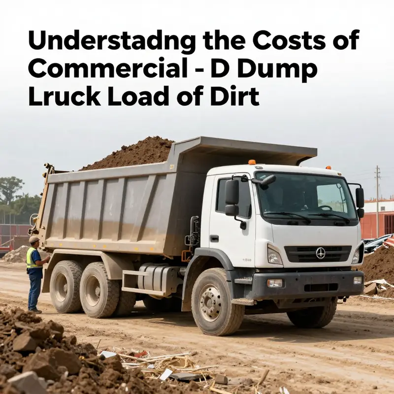 A commercial dump truck at a construction site, illustrating the typical load of fill dirt.