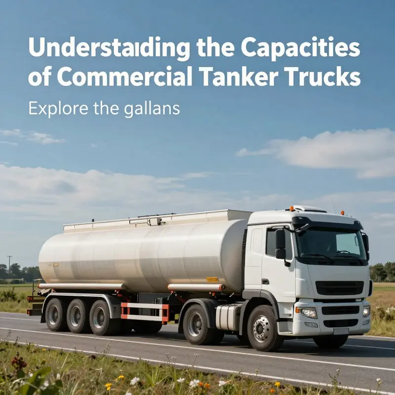 A commercial tanker truck parked by the roadside, symbolizing the importance of tanker truck capacities in logistics.