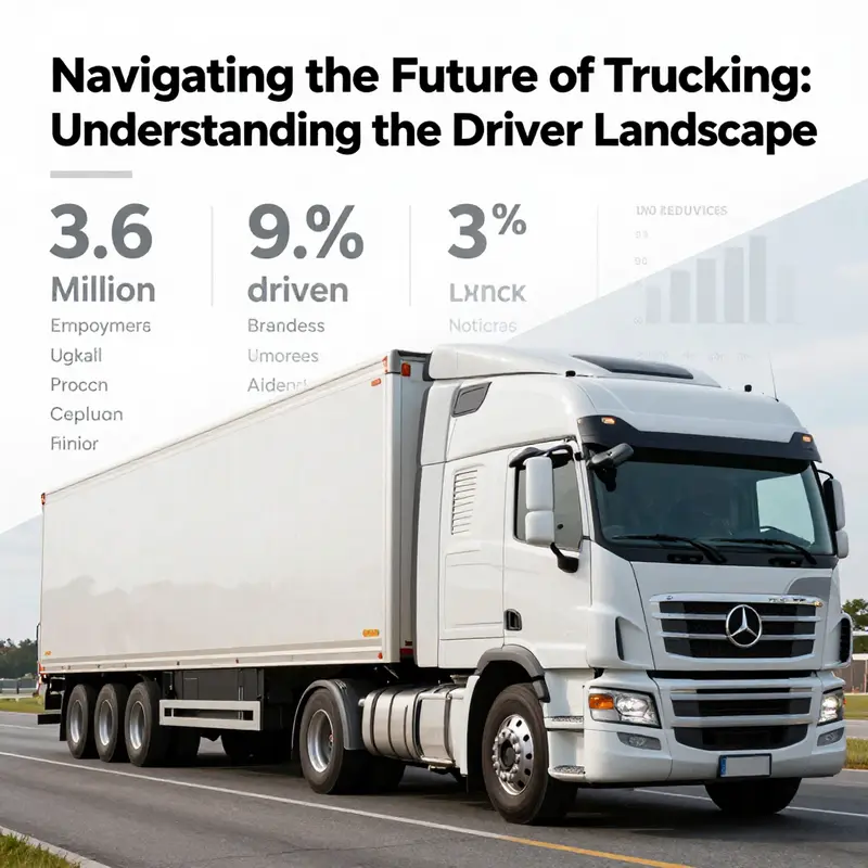 Illustration showing the current statistics and classifications of commercial truck drivers in the U.S.