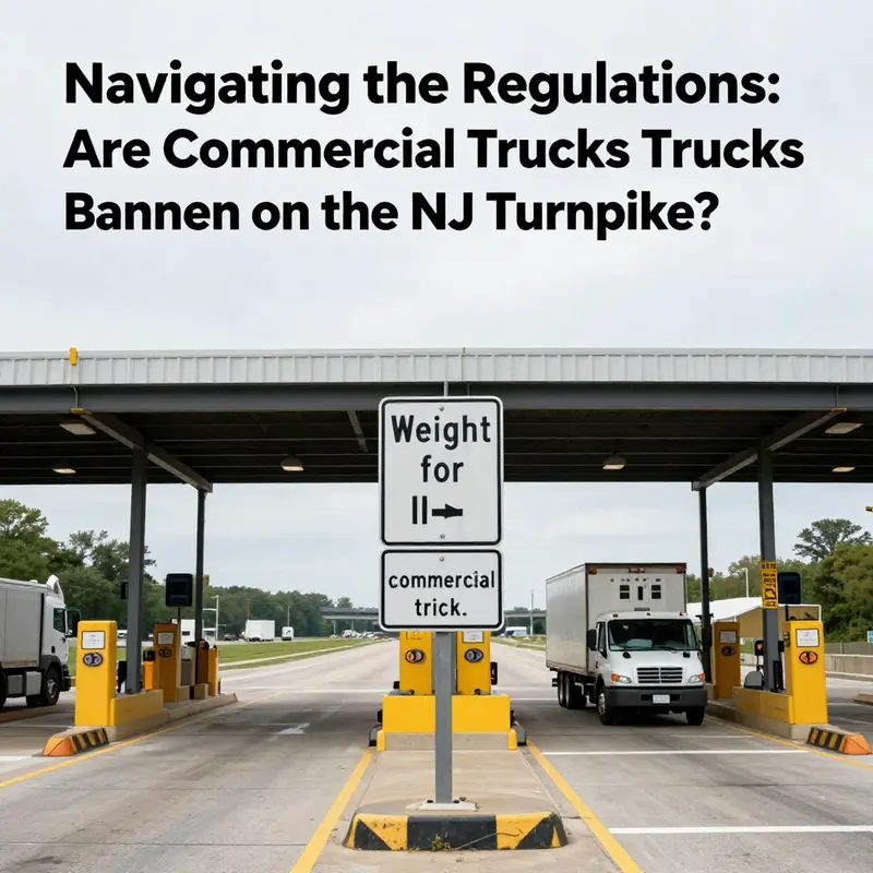 Commercial trucks are authorized to travel on the NJ Turnpike, regulated by specific guidelines.