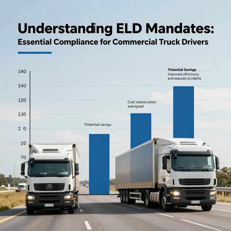 A commercial truck showcasing the integration of an ELD for monitoring hours of service.