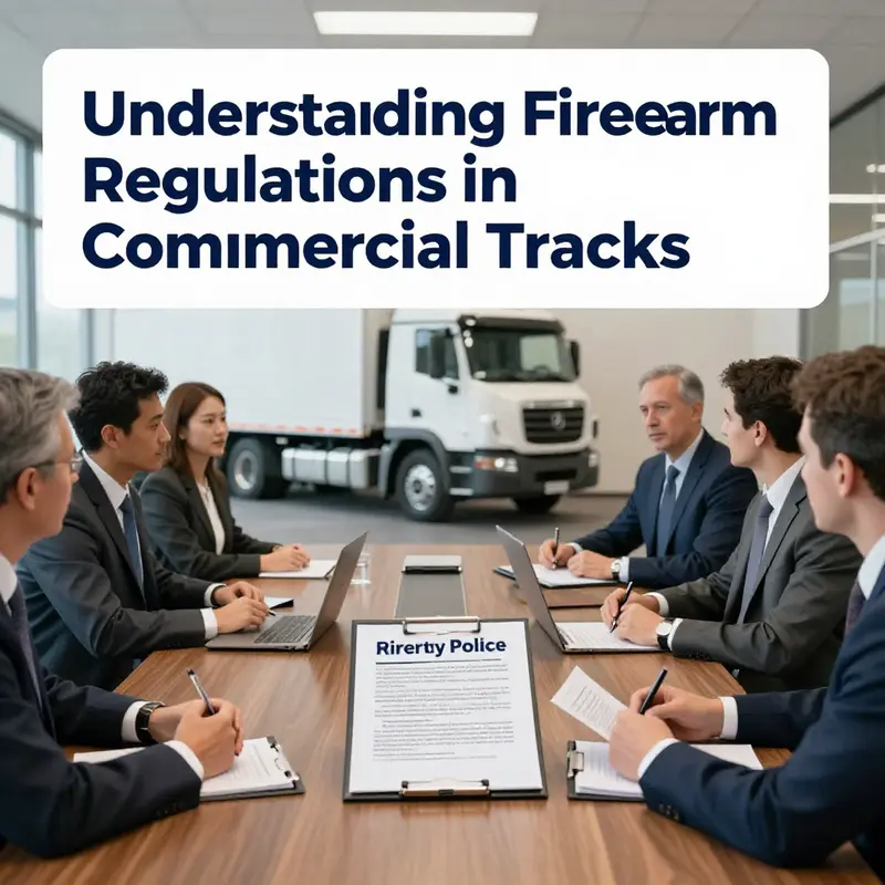 The intersection of commercial trucking and federal gun regulations, highlighting key legal considerations.
