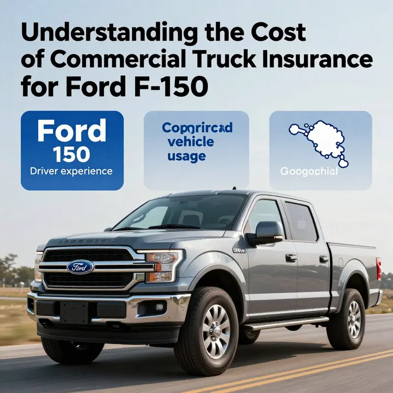 Key factors impacting the cost of commercial truck insurance for Ford F-150.
