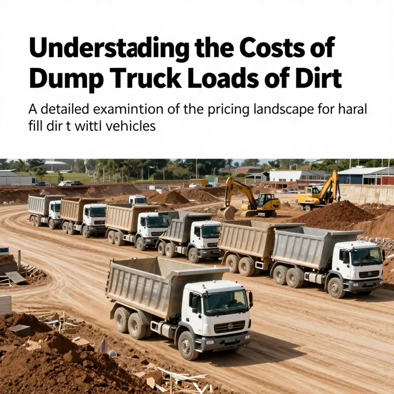 A panoramic view of several commercial dump trucks on a construction site, representing the logistics involved in hauling earth materials.