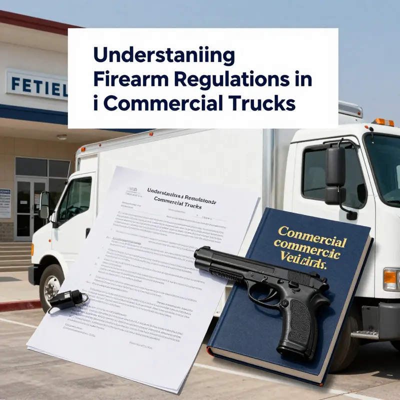 The intersection of commercial trucking and federal gun regulations, highlighting key legal considerations.