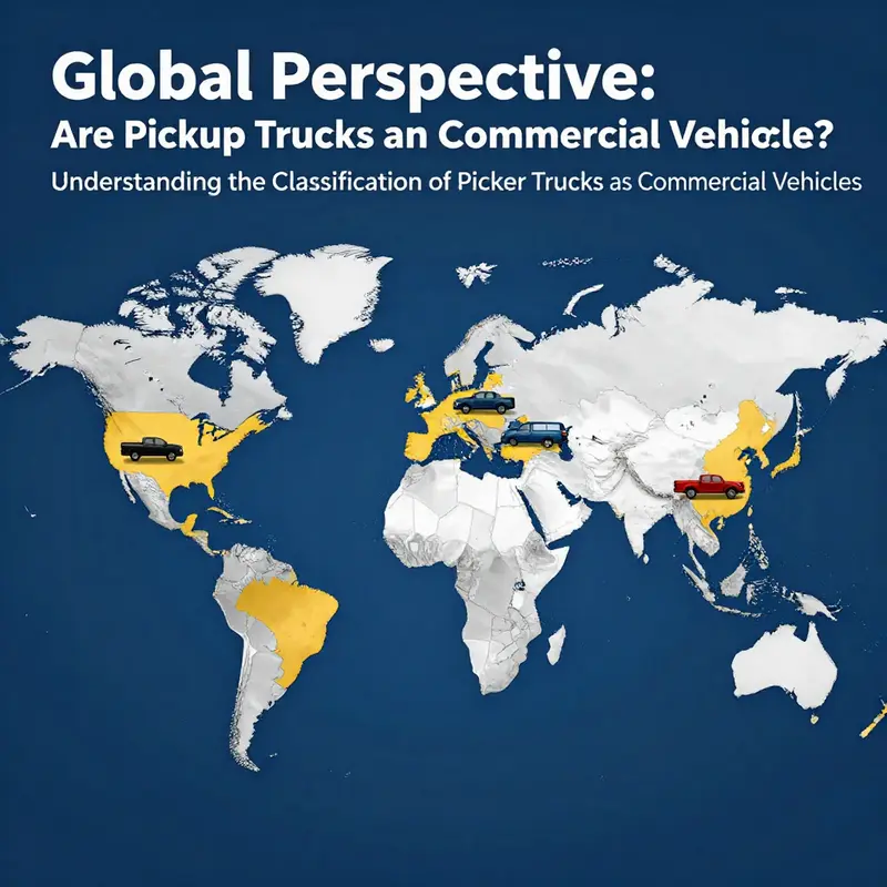 A global overview of pickup truck classifications as commercial vehicles.