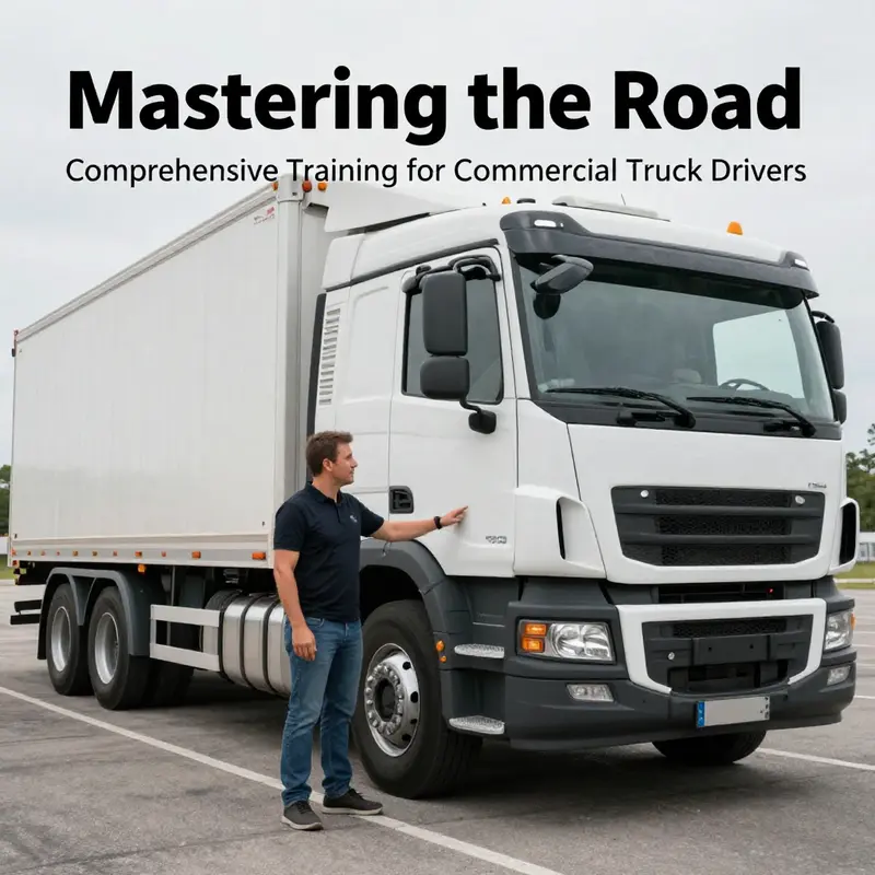 Aspiring truck drivers in a classroom setting learning about commercial driving regulations.