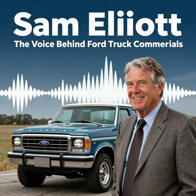 Sam Elliott, the voice behind Ford truck commercials, embodying strength and reliability.
