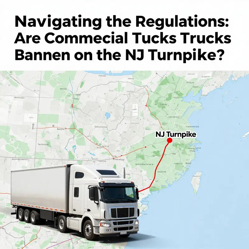 Commercial trucks are authorized to travel on the NJ Turnpike, regulated by specific guidelines.