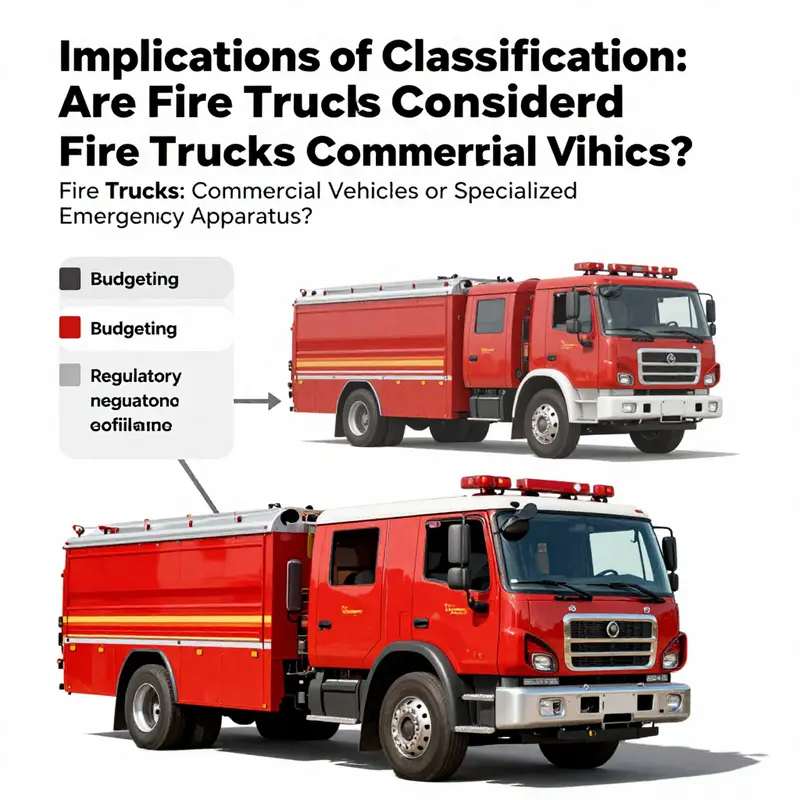 A fire truck parked at a fire station, highlighting its unique characteristics.