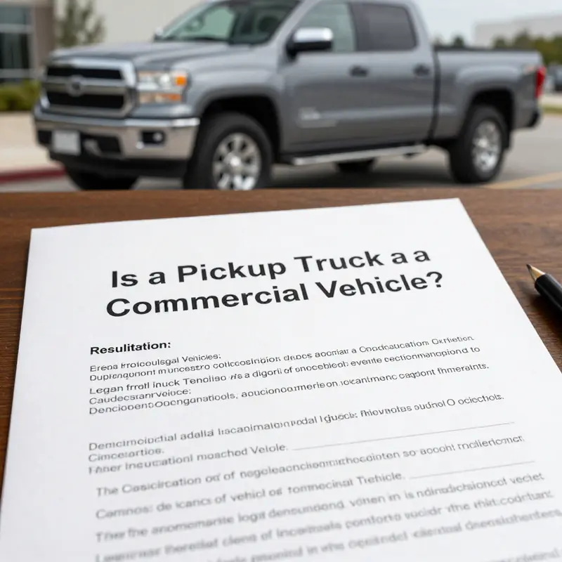 Comparing personal and commercial uses of a pickup truck.