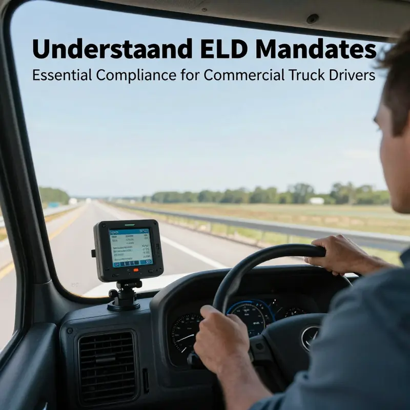 A commercial truck showcasing the integration of an ELD for monitoring hours of service.