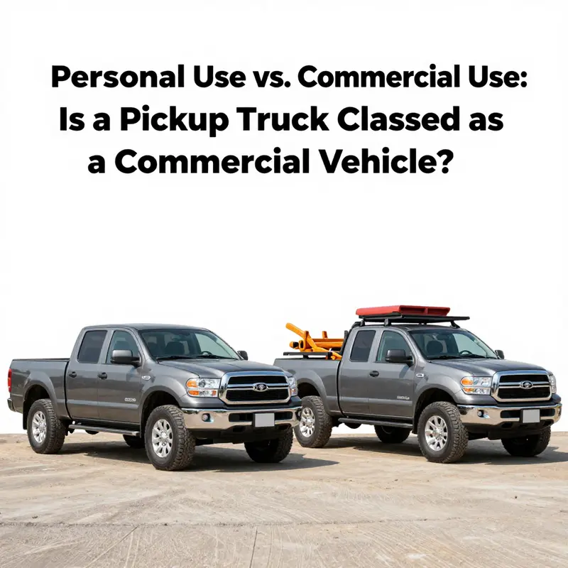 Comparing personal and commercial uses of a pickup truck.