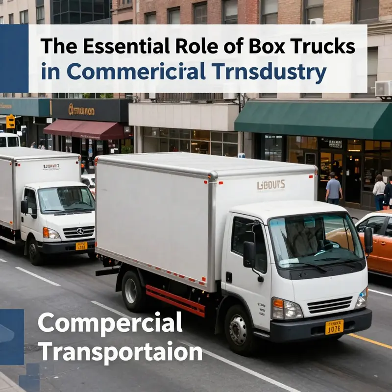 A variety of box trucks representing their classification in commercial transportation.