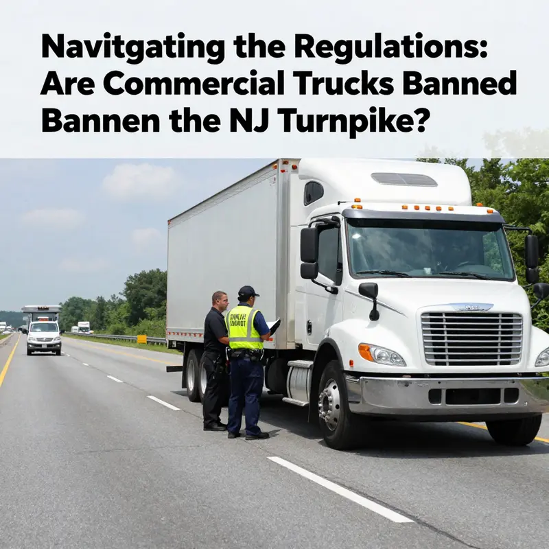Commercial trucks are authorized to travel on the NJ Turnpike, regulated by specific guidelines.