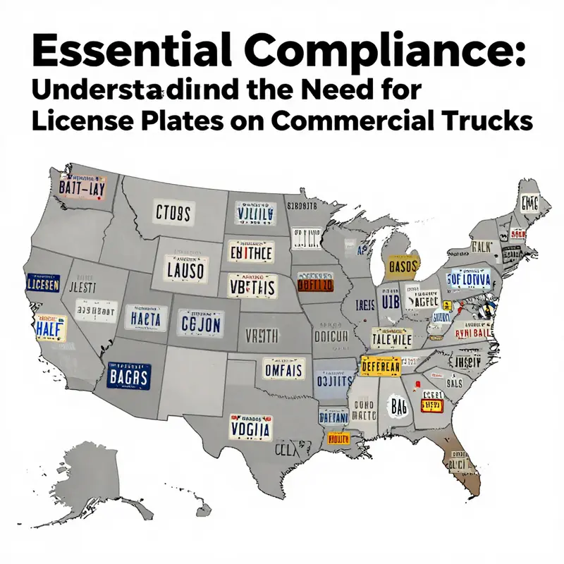 A commercial truck demonstrating the essential legal requirement of license plates for proper operation on public roads.