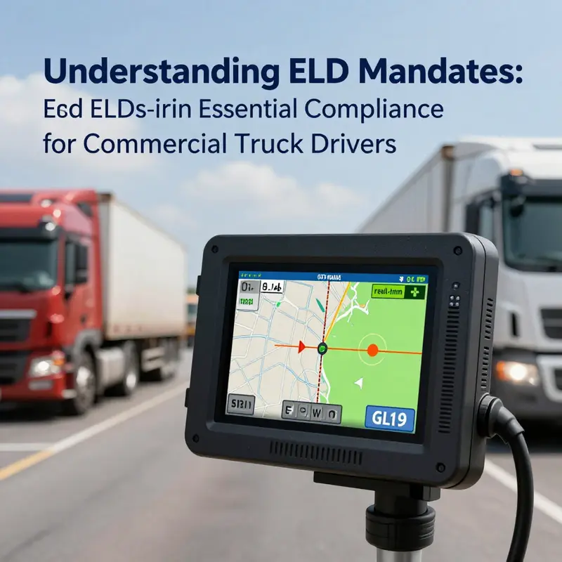 A commercial truck showcasing the integration of an ELD for monitoring hours of service.