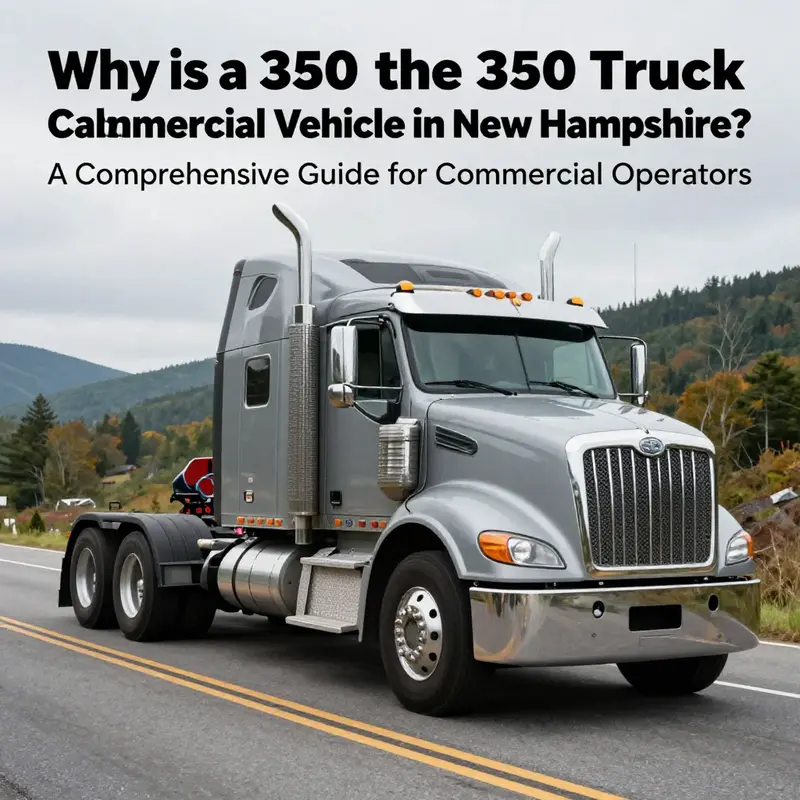 A 350 truck signaling its role as a commercial vehicle in New Hampshire.