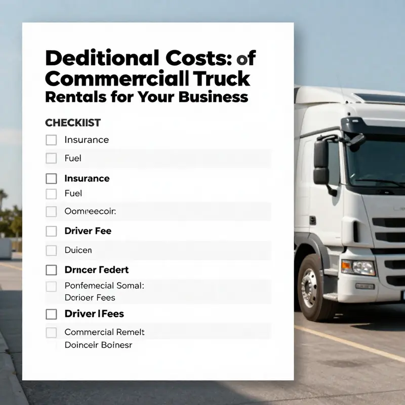 Various commercial trucks displaying the diversity that affects rental costs.