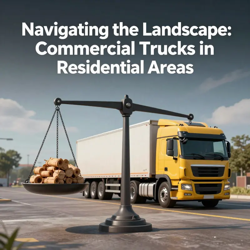 Regulations governing the presence of commercial trucks in residential neighborhoods.