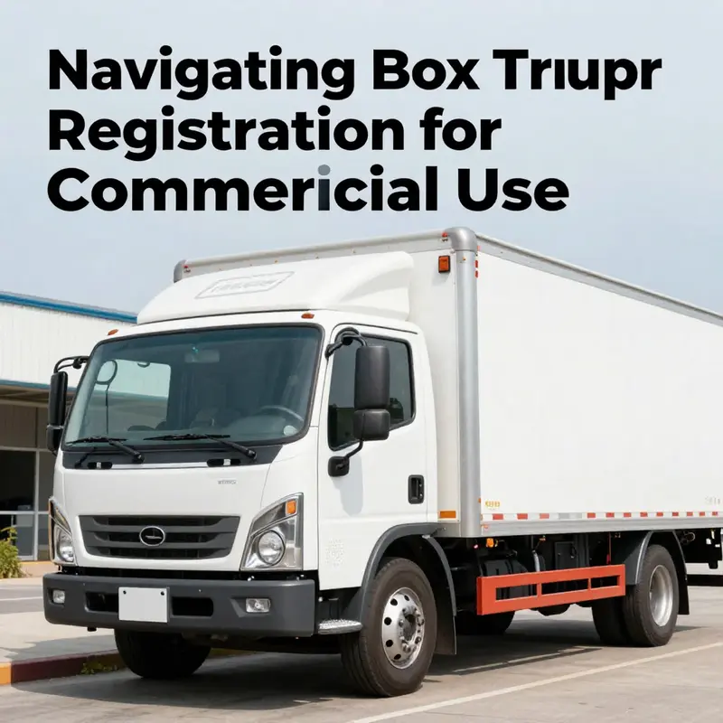 Different types of box trucks showing their respective weight classifications for proper commercial registration.