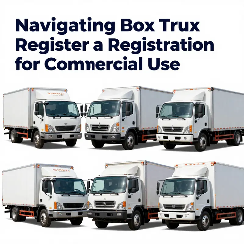 Different types of box trucks showing their respective weight classifications for proper commercial registration.