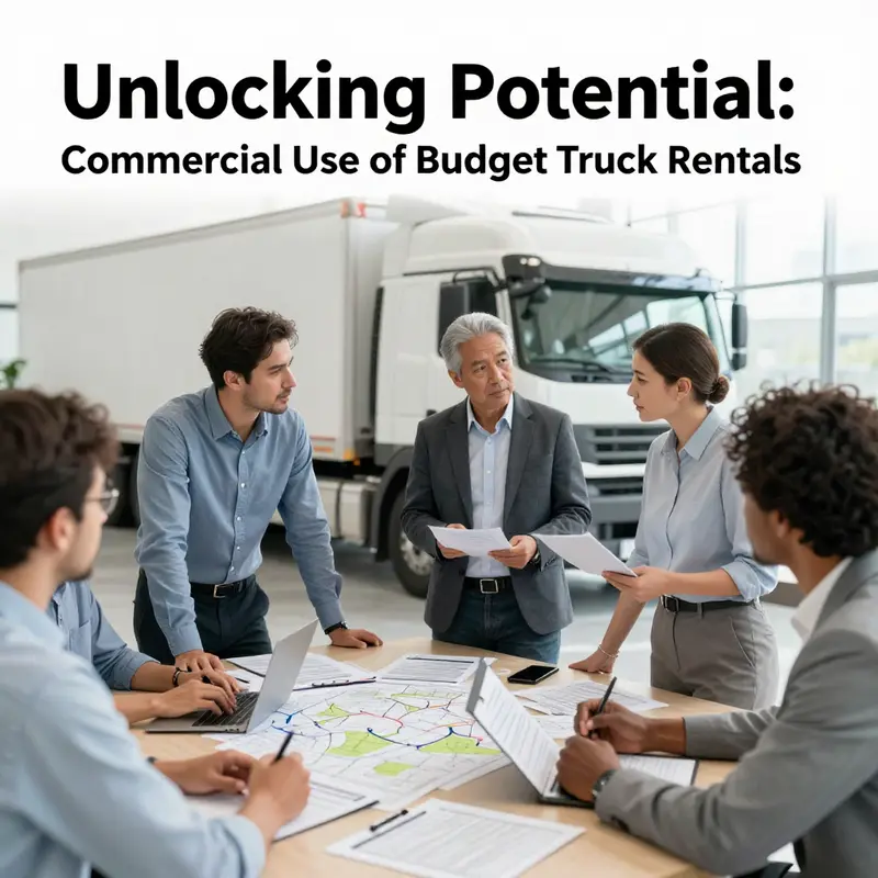 Professionals strategizing on utilizing budget truck rentals for commercial enterprises.