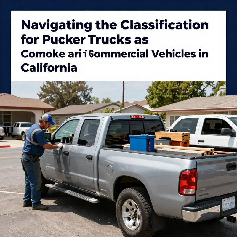 Depiction of different environments highlighting the distinction between commercial and personal use of pickup trucks.