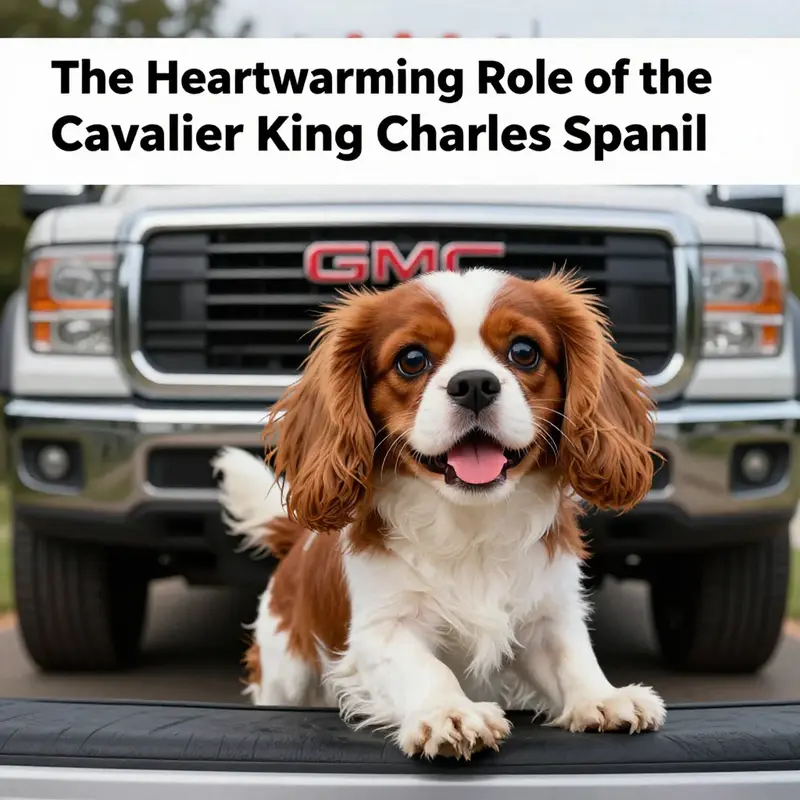 The cheerful Cavalier King Charles Spaniel enjoying a ride, embodying the spirit of adventure.