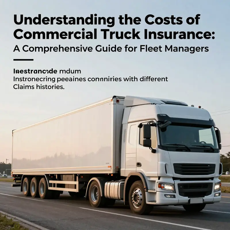 A visual representation of the multiple factors that determine the cost of commercial truck insurance.
