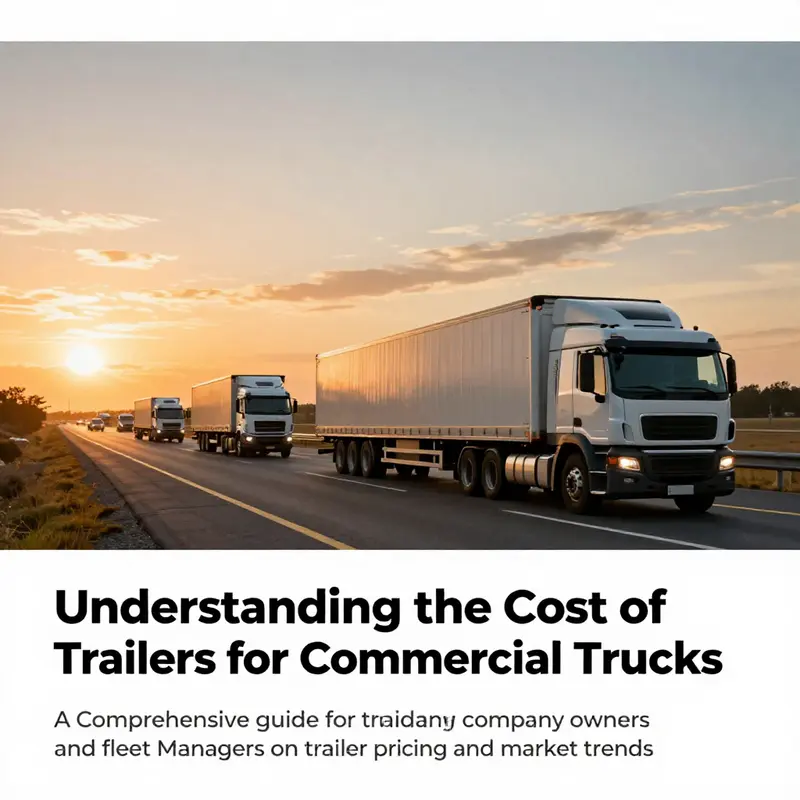 Image of commercial trucks driving on a highway at sunset, representing the vital role of trailers in the transportation sector.