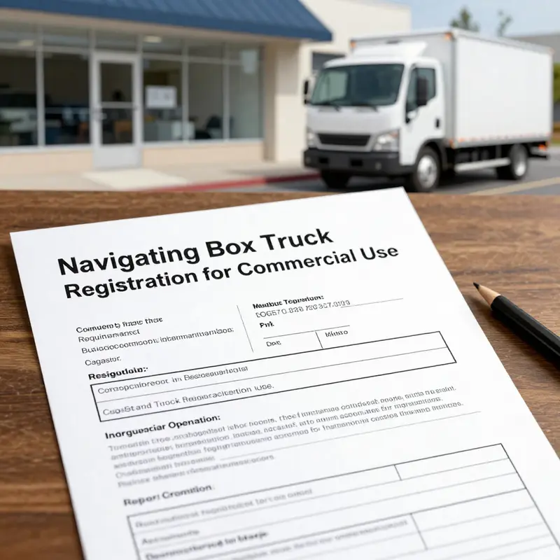 Different types of box trucks showing their respective weight classifications for proper commercial registration.