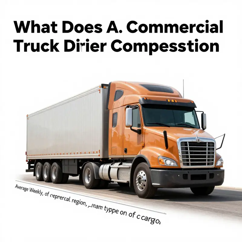 Graph illustrating the variability in average weekly salaries for commercial truck drivers across various factors.