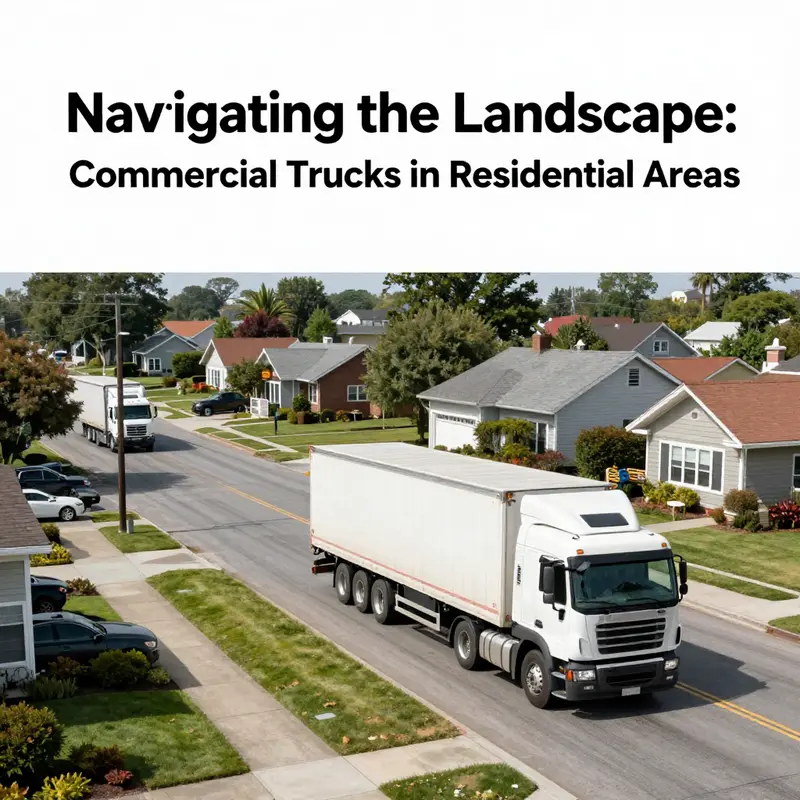 Regulations governing the presence of commercial trucks in residential neighborhoods.