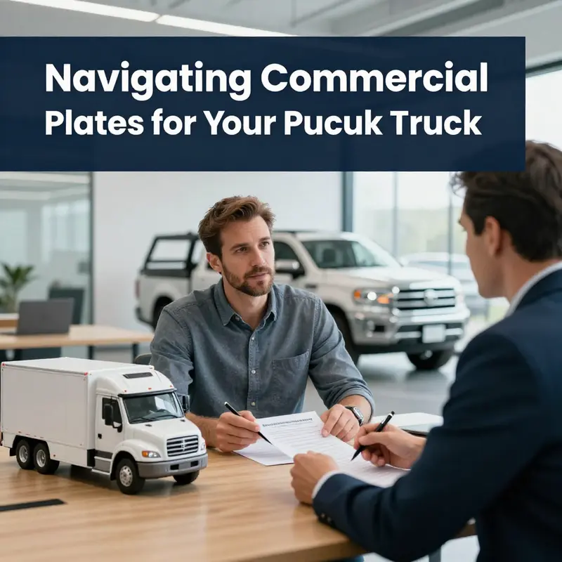 Pickup truck registered for business use at a construction site.