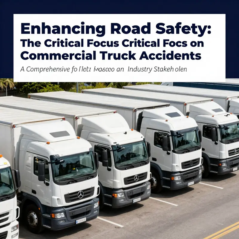 A fleet of commercial trucks highlighting safety and road preparedness.