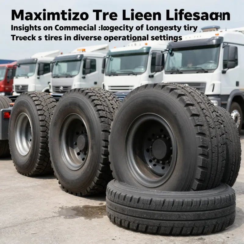 A fleet of well-maintained commercial trucks showcasing durable tires ready for transportation.