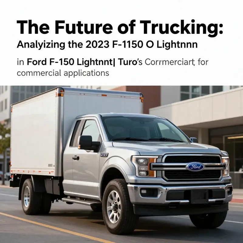 A Ford F-150 Lightning in an urban setting, illustrating its integration into the contemporary trucking industry.