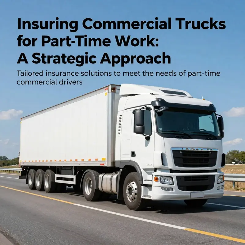 A commercial truck traveling on a highway emphasizing the significance of proper insurance coverage for part-time use.
