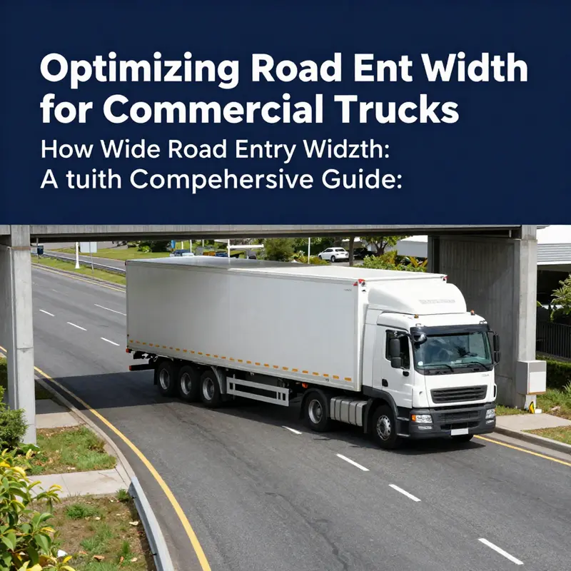 Illustrating regulatory standards for road dimensions ensuring safe entry for commercial trucks.