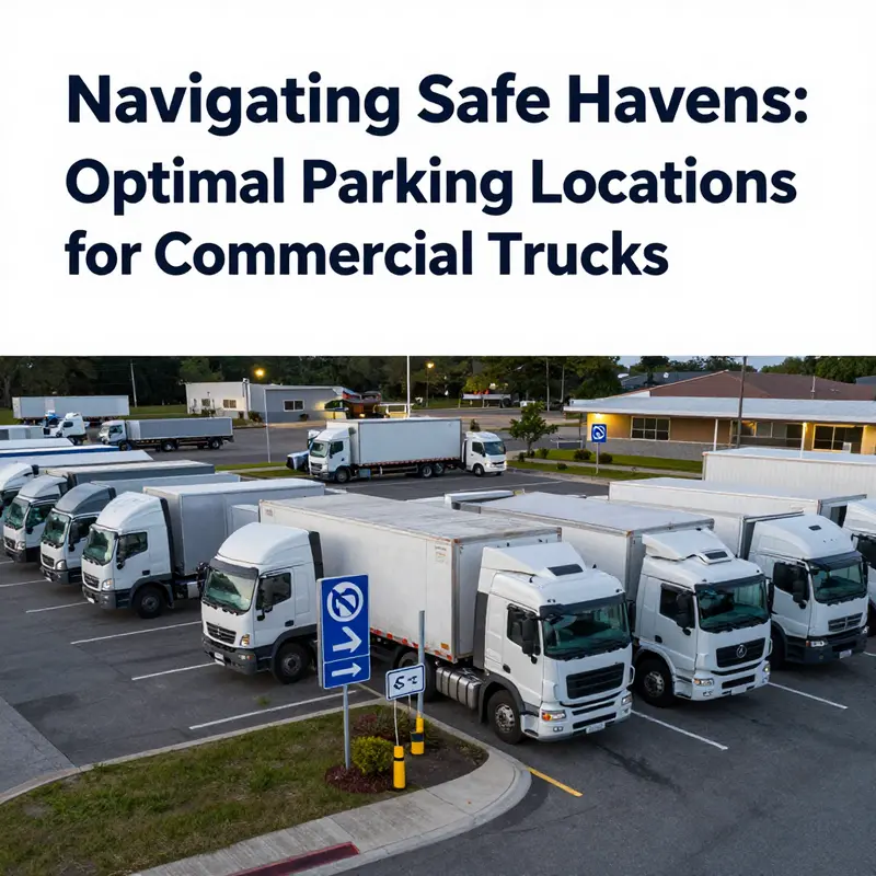 Designated truck parking facilities ensure safe and compliant locations for commercial vehicles.