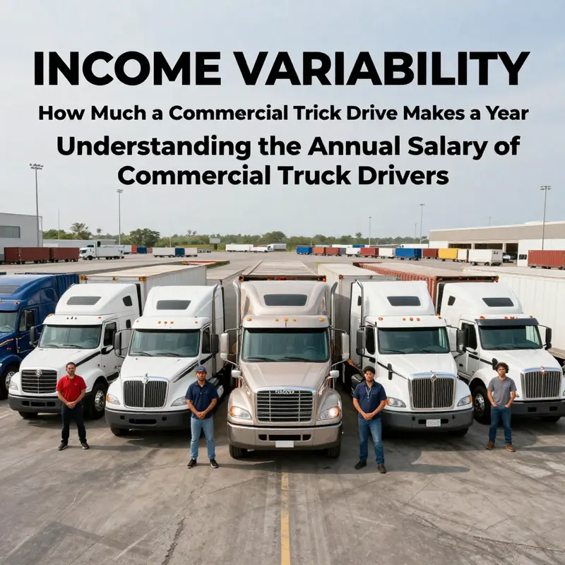 Commercial truck drivers representing various specializations and their income variability.